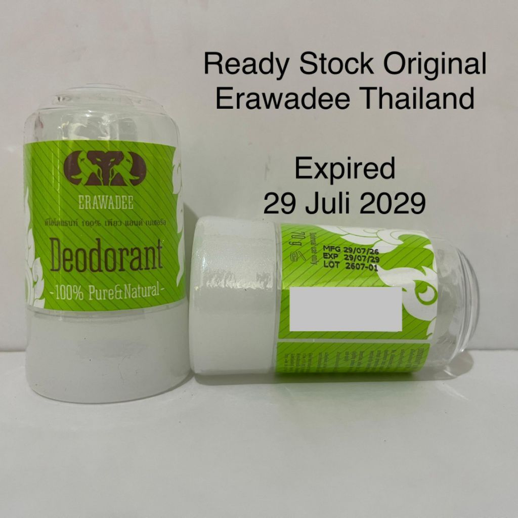 Erawadee Crystal Deodorant Original Thailand / Deodorant Pure and Natural / Kristal Deodoran Orisina
