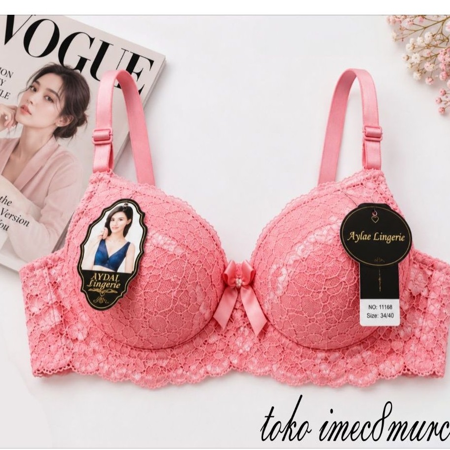 TELI 1116  BRA KAWAT ABG BRA PUSH UP KANCING 2 CUP SETENGAH