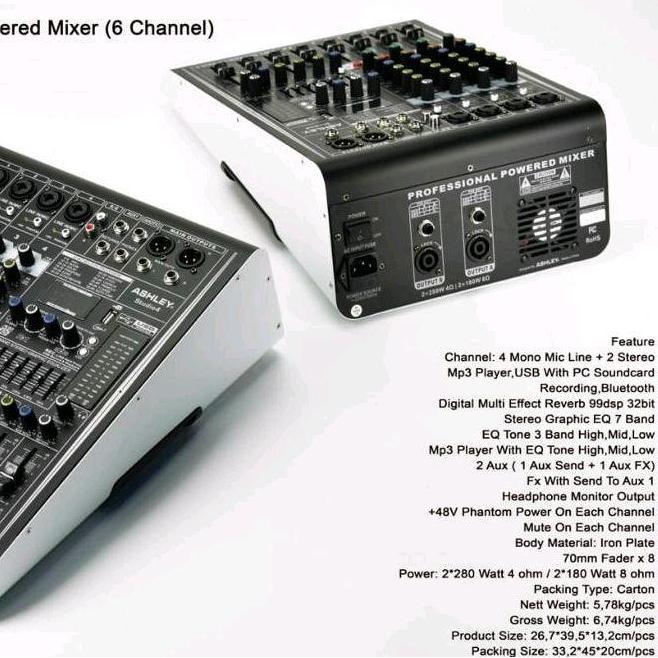 Musica- Power Mixer Ashley Studio 4 Studio4 4 Channel