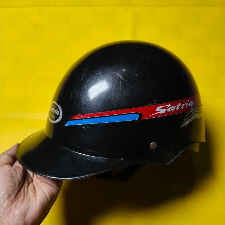 helm cetok vintage preloved langka satria helmet jadul rare