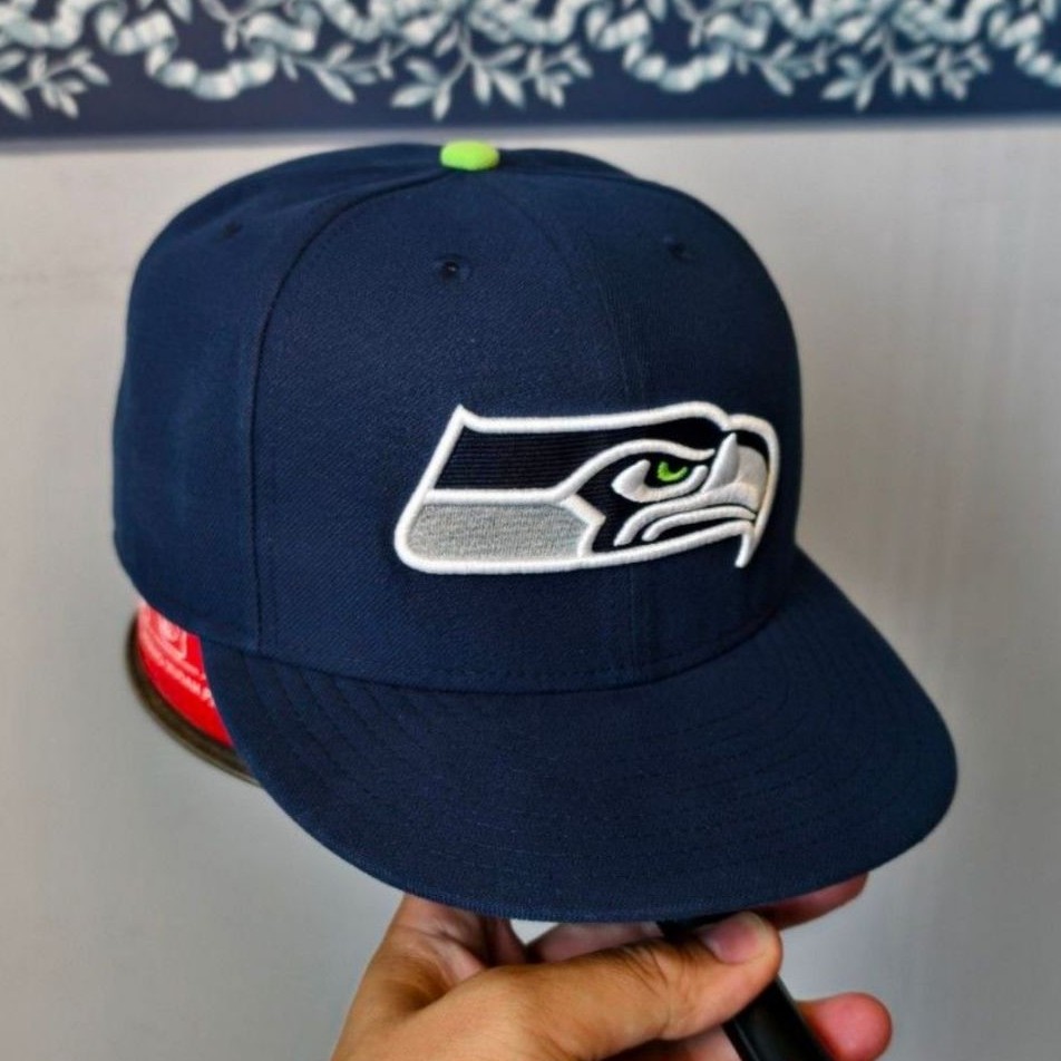 (202) Size 7 3/4 Topi Fitted New Era Logo Seattle SeaHawk 2nd Original China