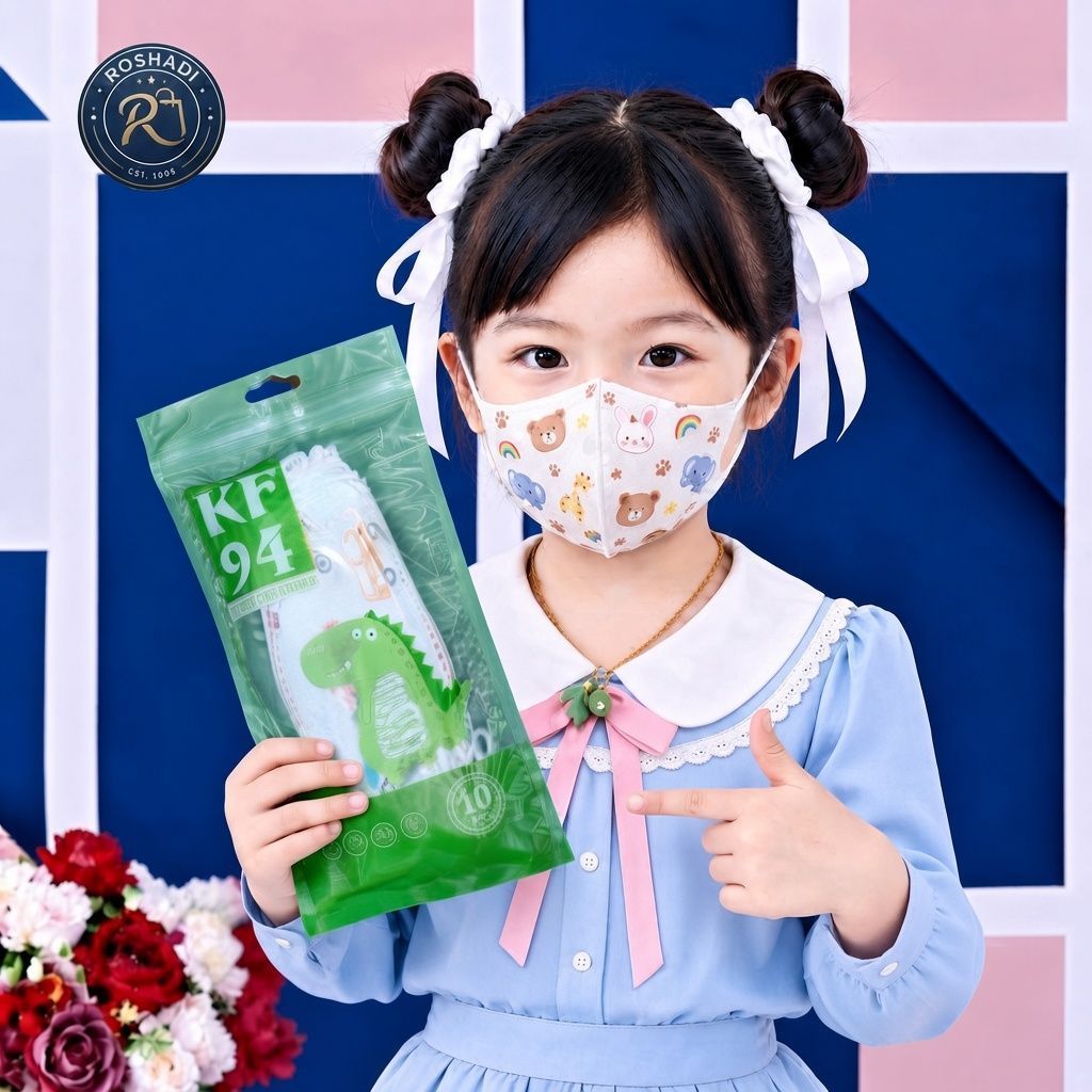 Masker Anak KF94 Motif 4Ply Isi 50pcs