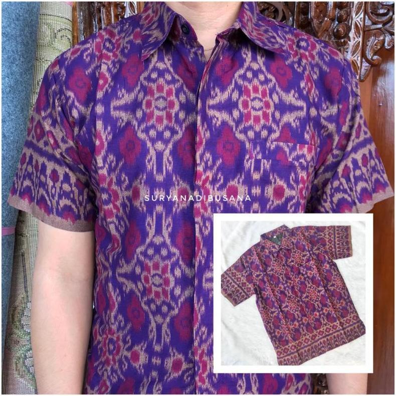 Baju Endek Pria Murah | Kemeja Endek Bali (FURING)