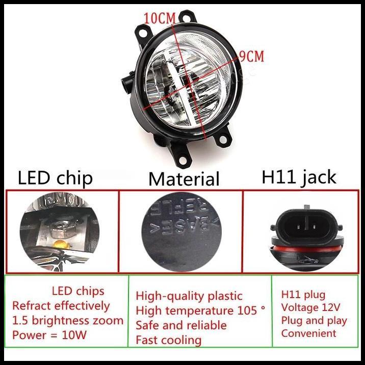 TERLARIS FOG LAMP FOGLAMP LED LAMPU KABUT TOYOTA VIOS YARIS AVANZA INNOVA 