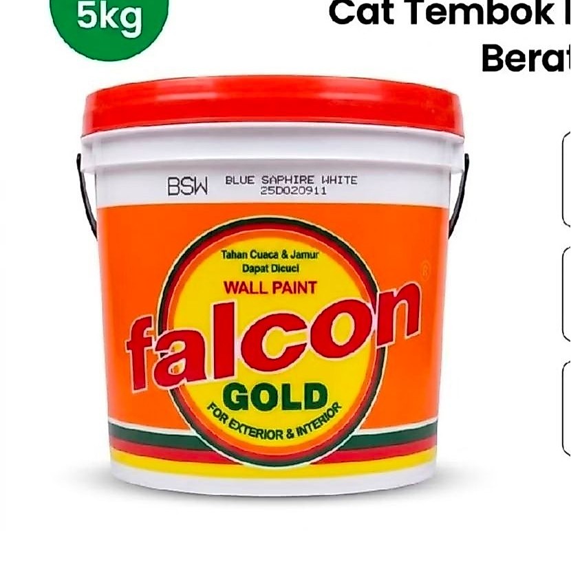 cat tembok falcon gold galon