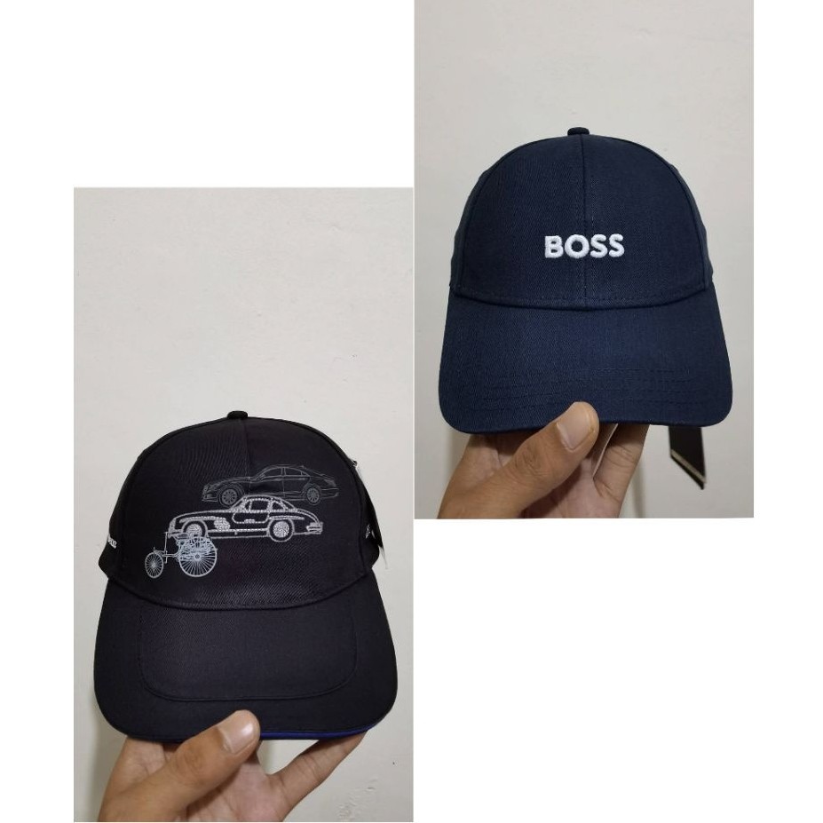 Topi 2pcs Boss "Zed" Baseball Cap, One Size, Original (Deadstock) & Topi Mercedes-Benz (Deadstock)