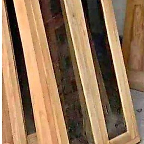 kusen daun jendela kaca kayu jati