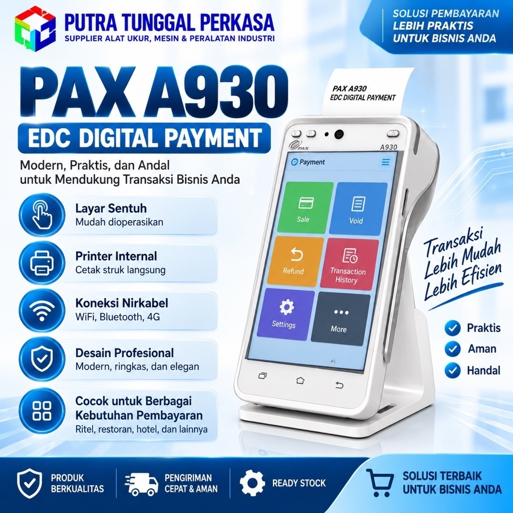 EDC PAX A930 PAKET FULLSET DIGITALISASI SPBU & BSI AGENT DLL.