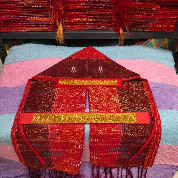 Qwe- Paket 3 Sortali Anak - Ikat Pinggang Anak - Ulos Sadum Hande Hande / Ulos Batak Toba /Ulos Bata