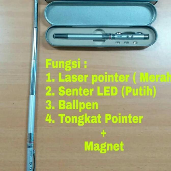 SERATIYASTIGA1 - LASER POINTER 4 IN 1 + MAGNET ANTENA PEN MAGNET LASER SENTER