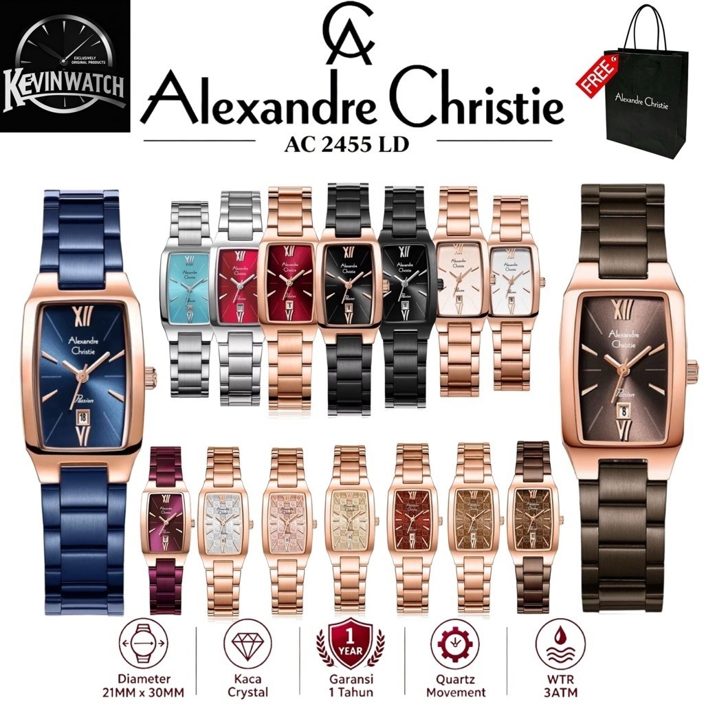 Jam Tangan Wanita Alexandre Christie 2455 AC2455 AC 2455LD (ORIGINAL)