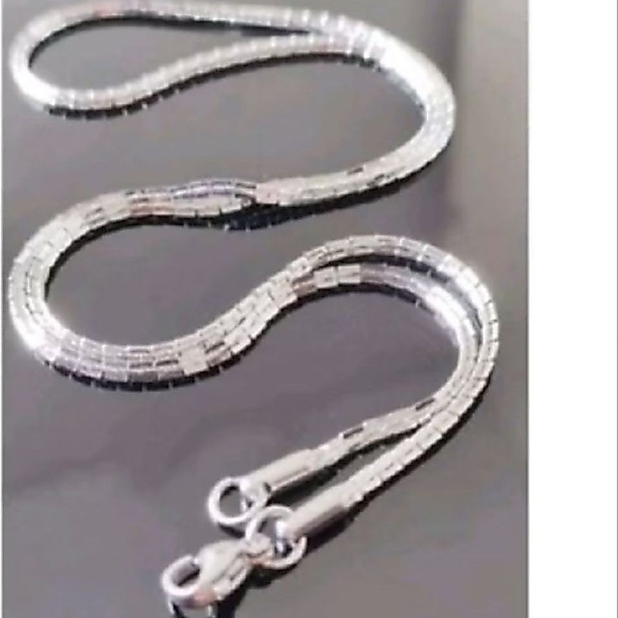 Kalung Belimbing Kotak Titanium Panjang 50cm Pria Wanita Bukan Emas Asli