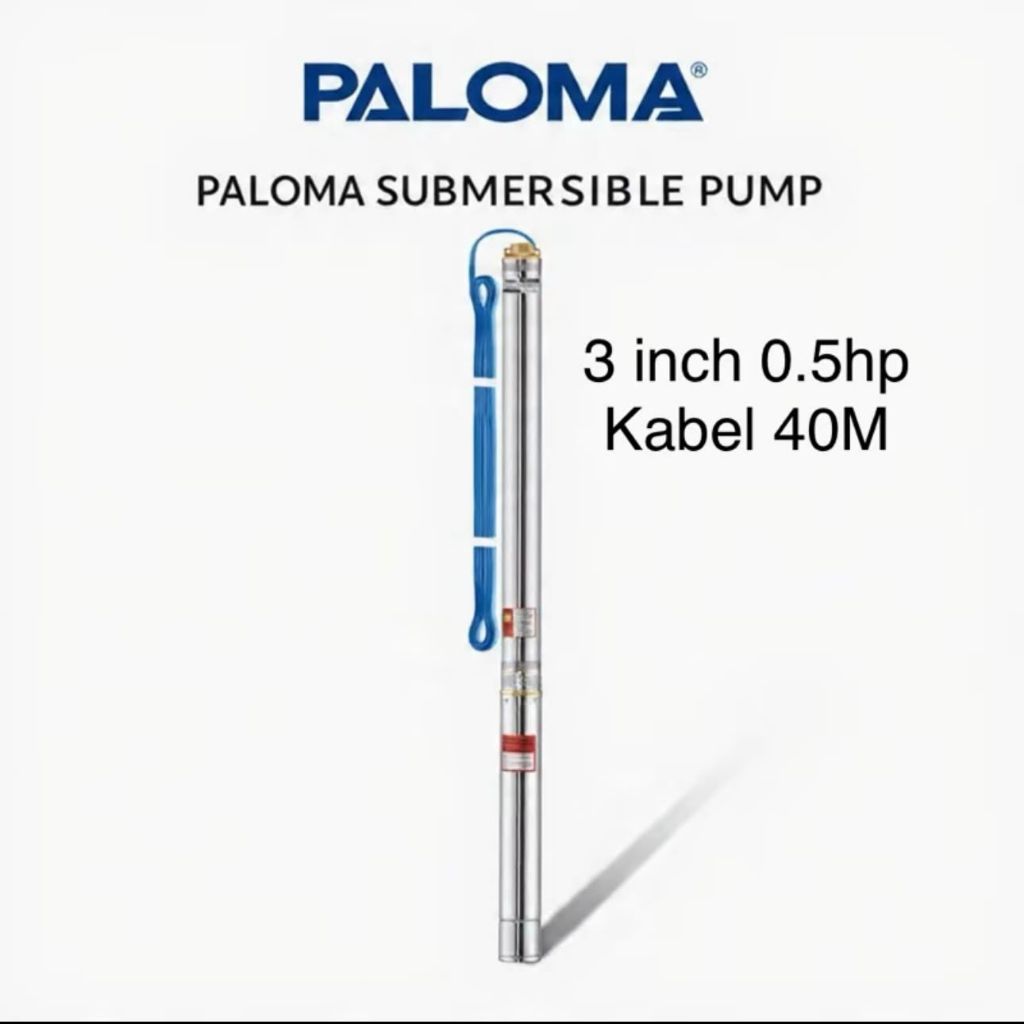 Pompa Celup PALOMA 3 Inch 0.5HP Submersible Pump Kabel 40M + Control Box