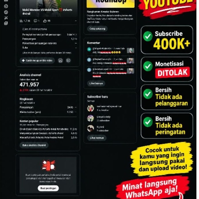 Channel YouTube 400K Subscriber