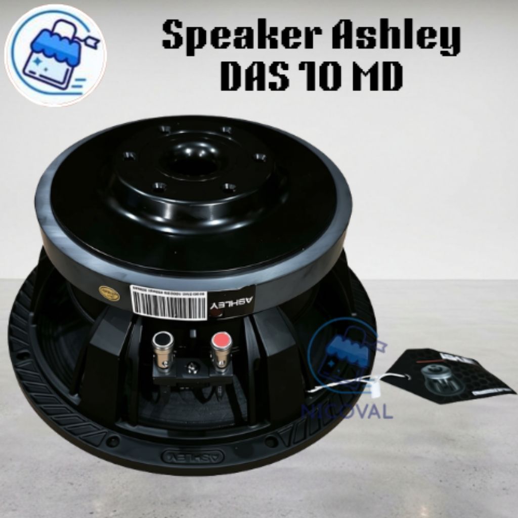 Speaker Ashley DAS 10 MD Original Speaker 10 Inch Voice Coil 3 Inch Engineered Italy