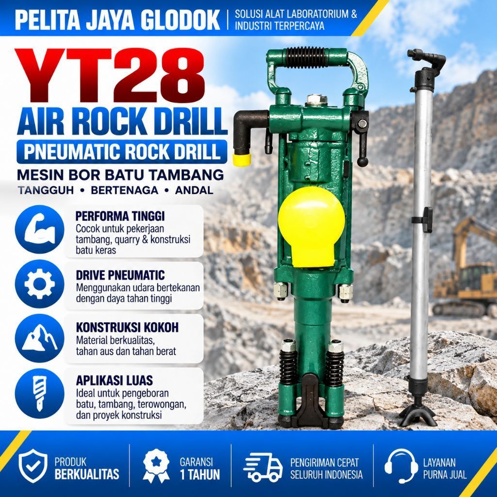 Mesin Bor Batu Tambang YT28 Air Rock Drill Pneumatic