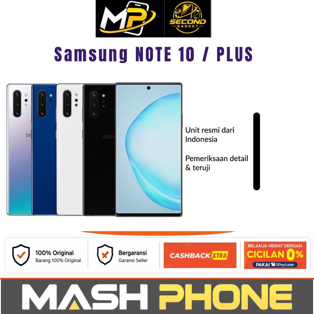 Samsung Note 10 Plus Note 10 12/256GB 12/512GB DEX AKTIF SEIN Second Resmi Indonesia