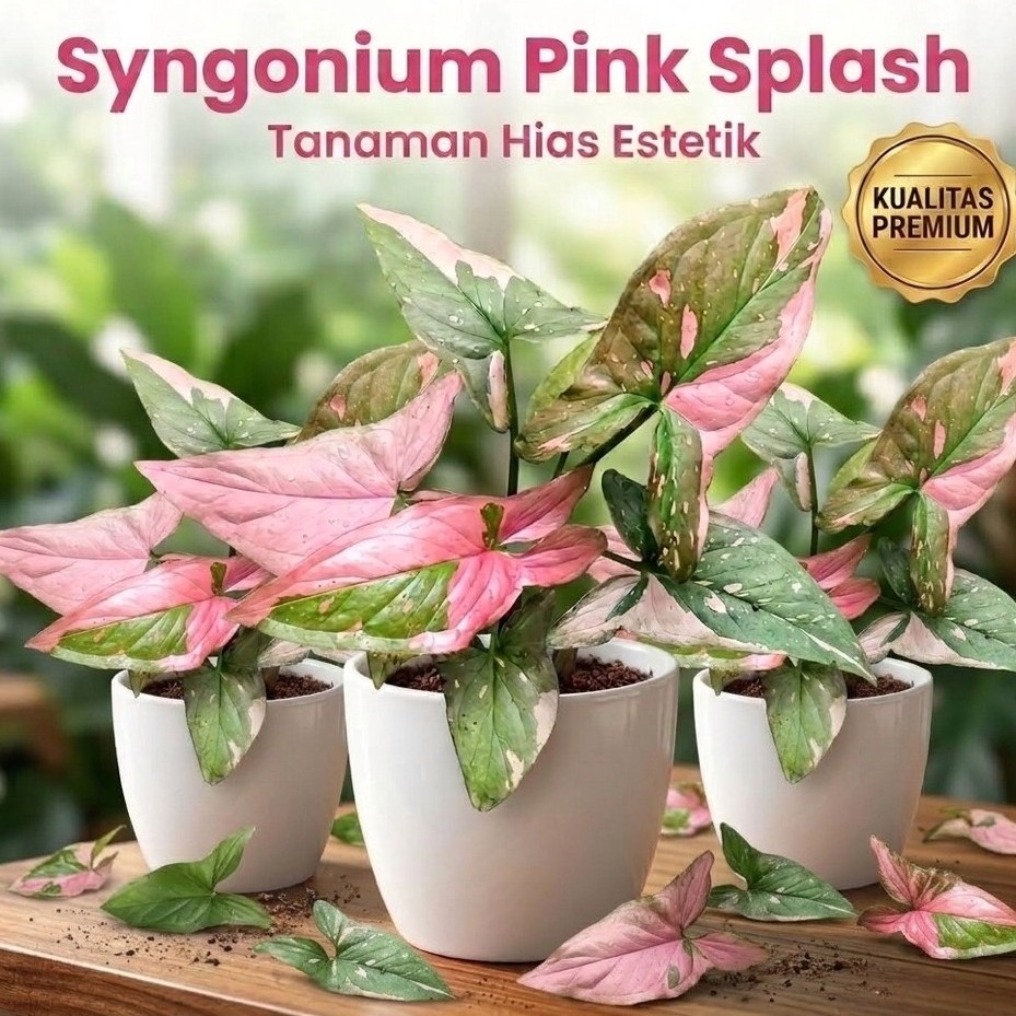 Syngonium Pink Splash & Syngonium Varigata