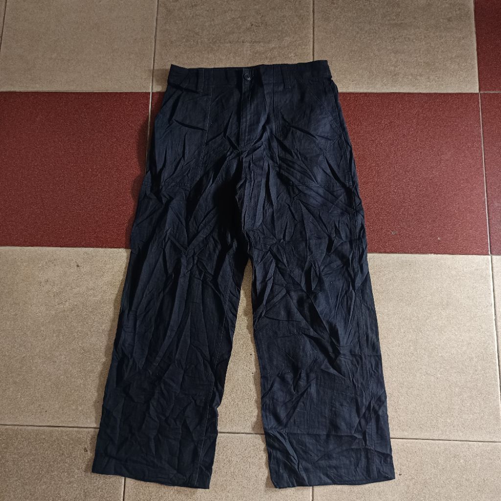celana panjang fatigue Muji Hitam L