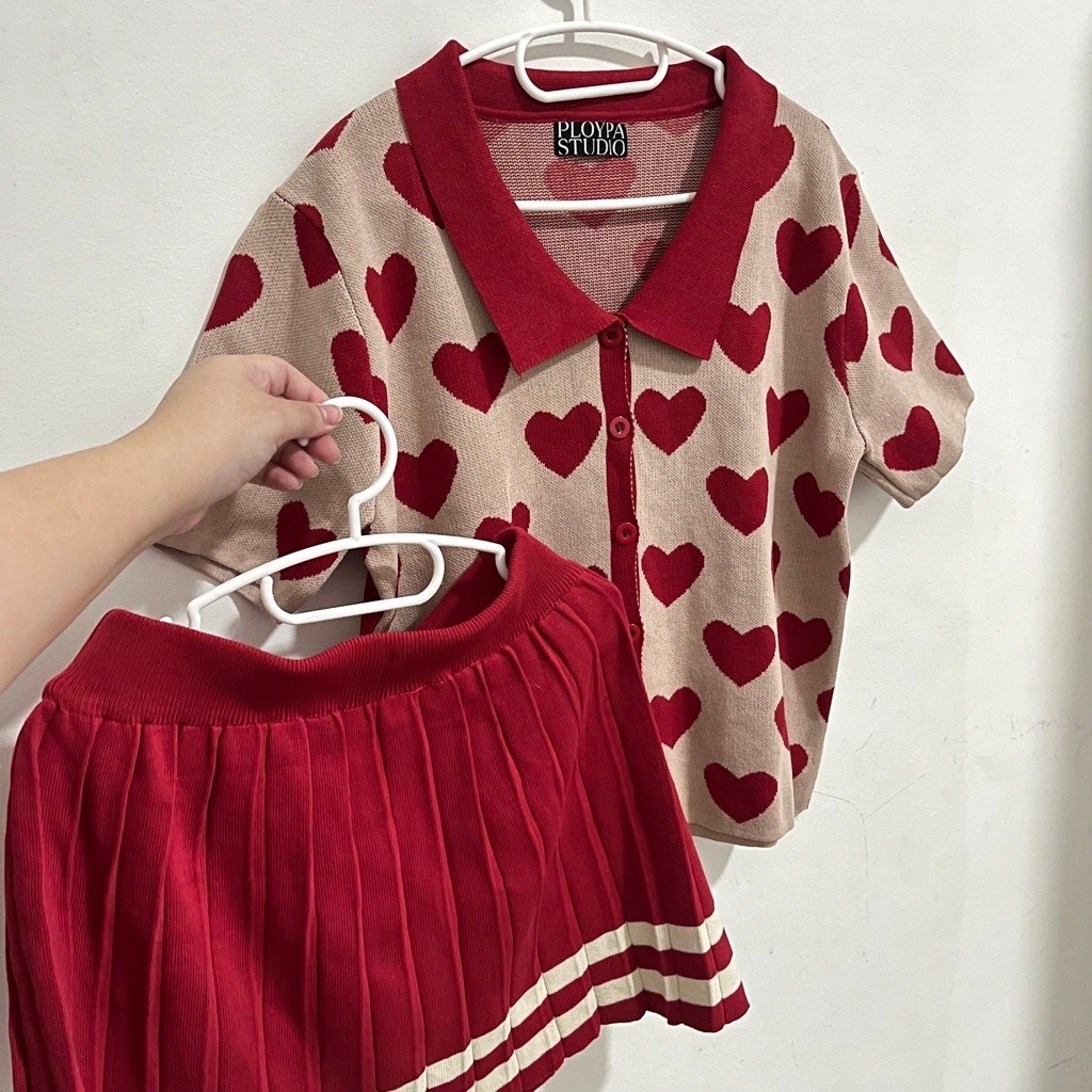 Ploypa Studio - Knit Set Polo & Mini Skirt (nadspreloved)
