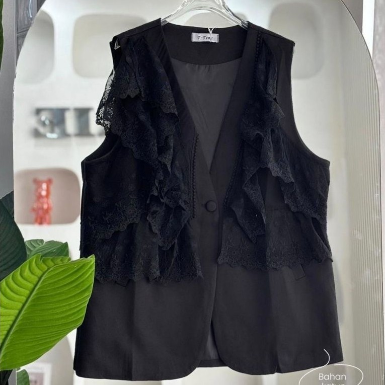 atasan blazer brukat,merk vivorie