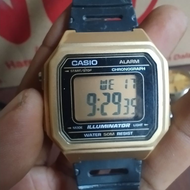 jam tangan pria dan wanita casio w-217HM tahan air original bekas