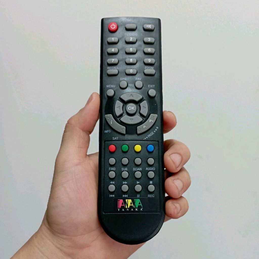Remote Remot STB DVB-T2 Pengganti Tanpa Setting Tanaka Transvision Nusantara TN-01 4K HD KU & C Band