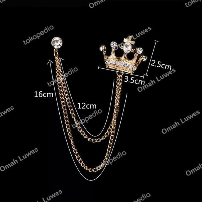Lapel Pin Bros Jas Wedding Vintage Crown - Aksesoris Pin Jas Blazer