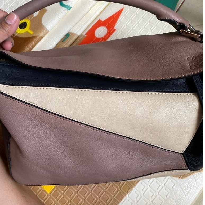 LOEWE Tas Loeweng Tricolour Kulit Lembut Small Kondisi Bagus Mulus