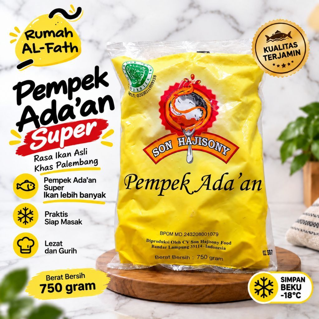 Pempek Palembang Adaan Bulat Super / Premium 750 gram by Bakso Son H. Sony Lampung
