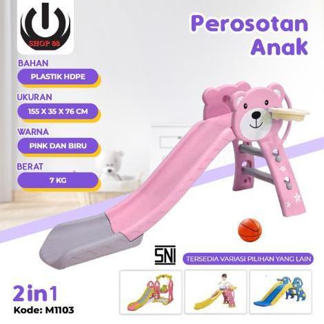 Molion Perosotan Anak Mainan Seluncuran Basket Mini Anak Playground