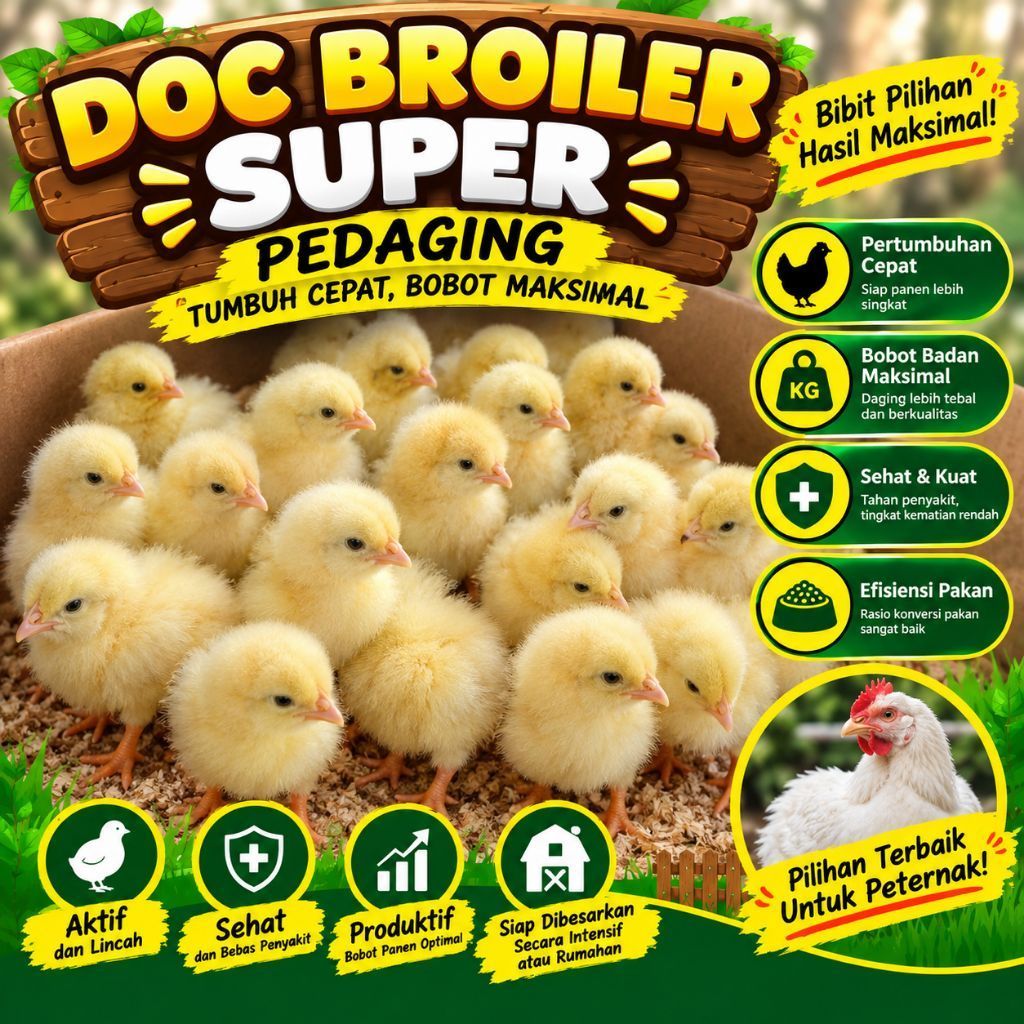 DOC BROILER SUPER - BIBIT AYAM PEDAGING