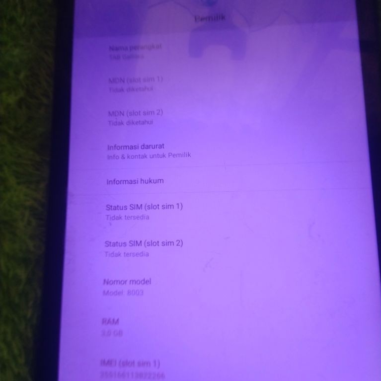 Tab Advan Galilea 8003 ram 3 16giga