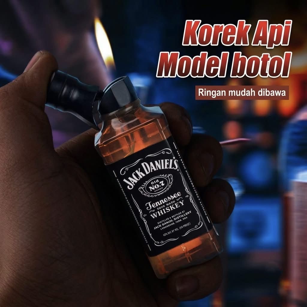 Mancis Korek Api Lilin Botol Jack Daniel Besar JD-616