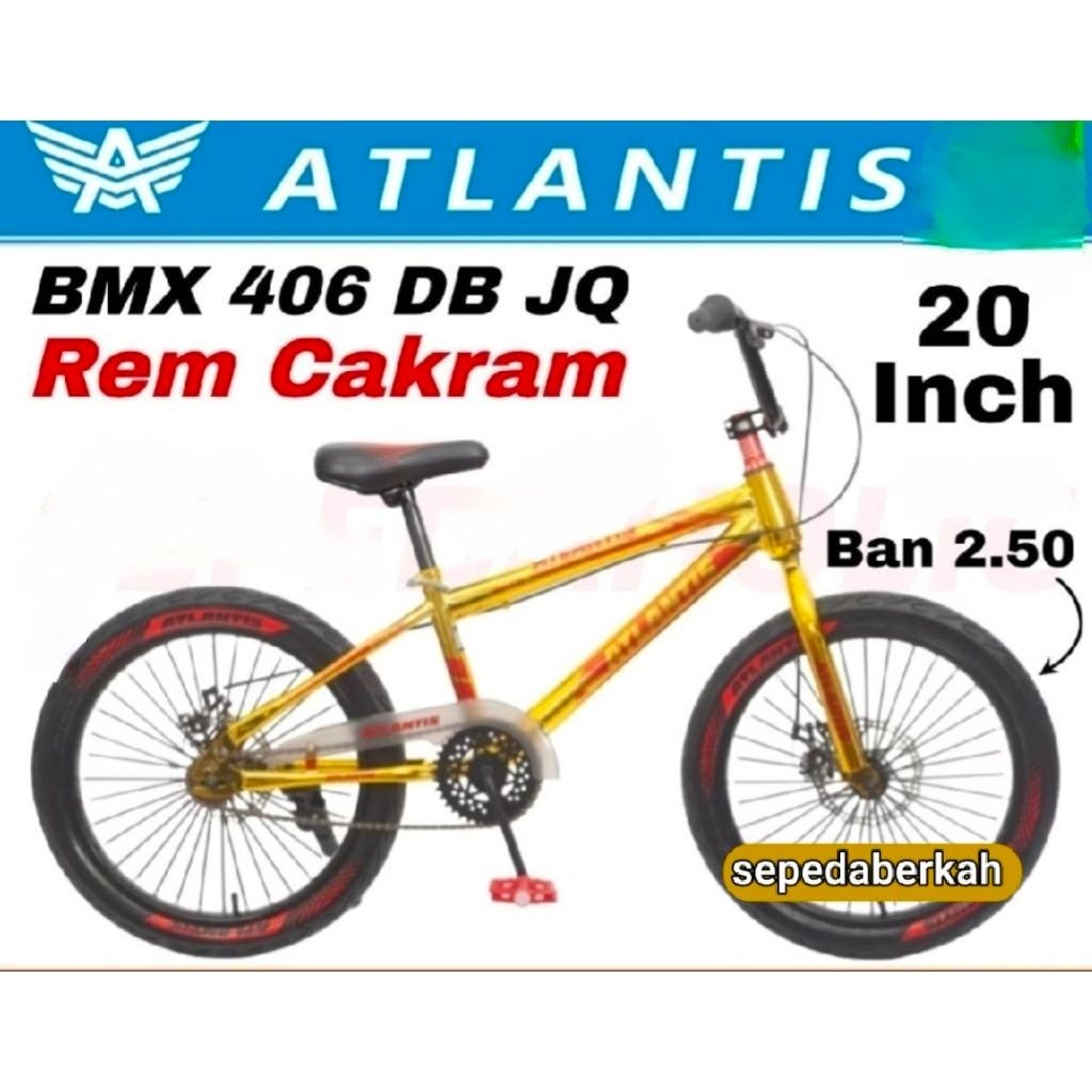 sepeda BMX 20  Foster 5520-1 frame chrome ,BMX 20 Atlantis 406 DB JQ frame chrome