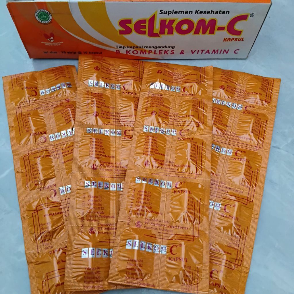 Selkom C Suplemen Kesehatan B Kompleks dan Vitamin C - Vitamin Selkom C Multivitamin