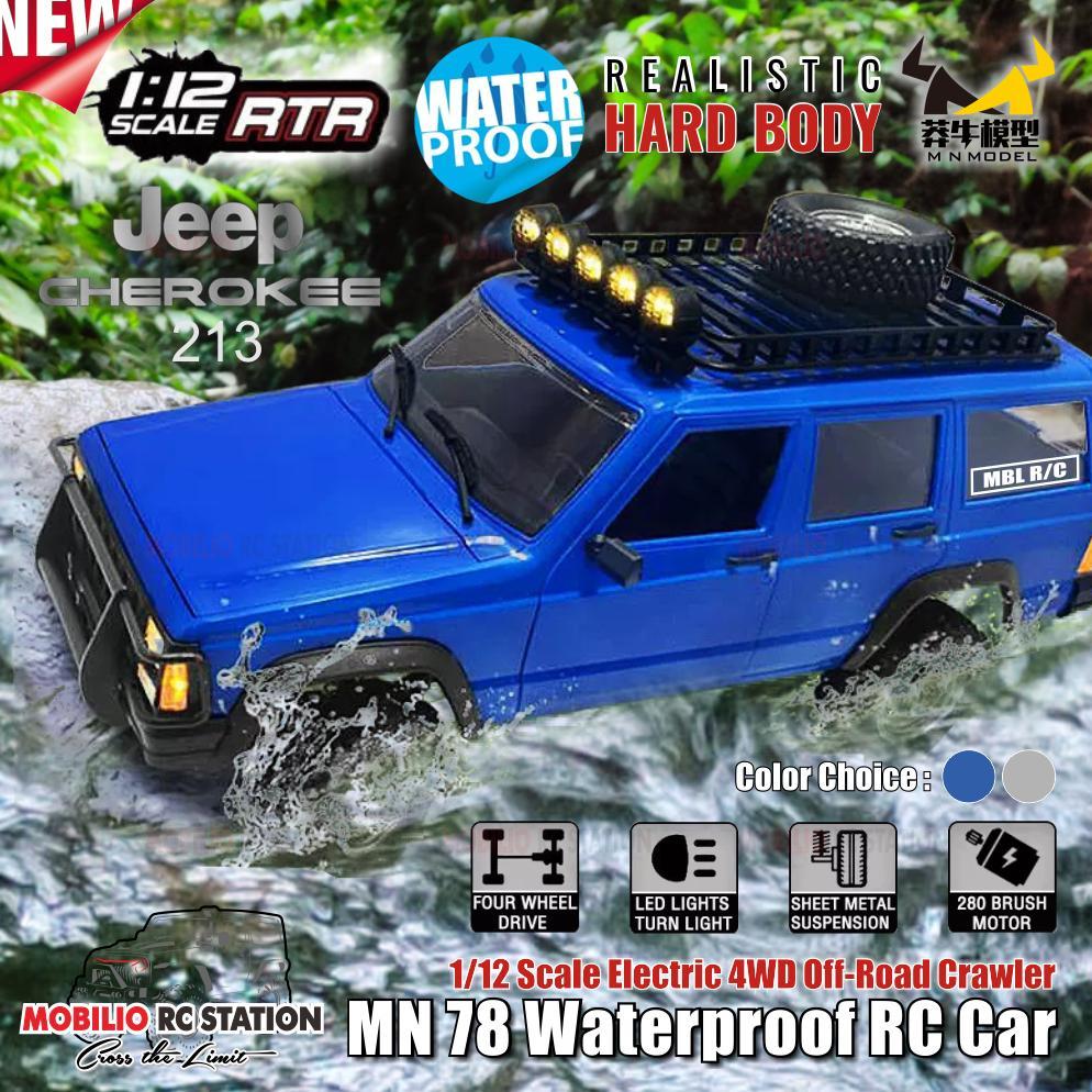 RC MN78 WATERPROOF JEEP CHEROKEE 213 1/12 SCALE 4WD CRAWLER CAR RTR