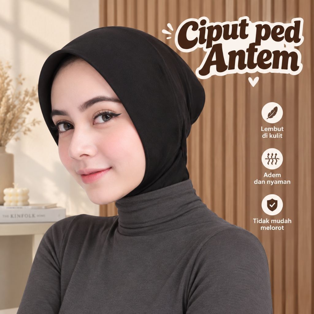 Dalaman Jilbab INNER CIPUT MARSHA Pet Ped Antem sekolah pejabat pengantin