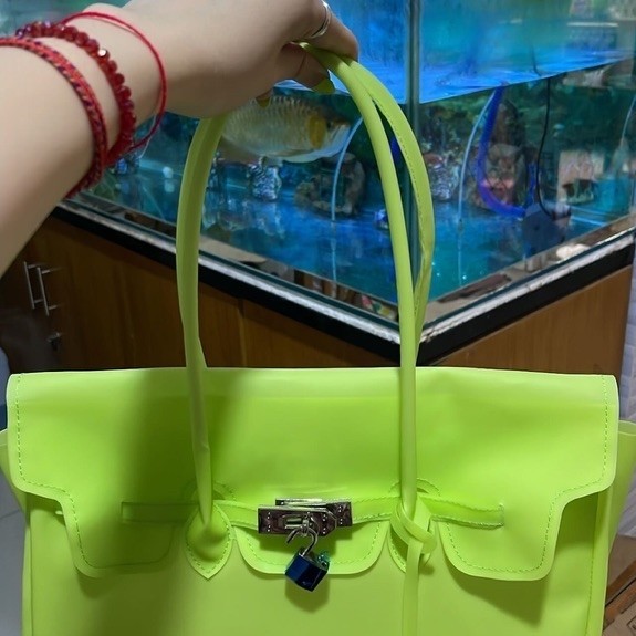 tas bag jelly firkin birkin trend korea tas jelly bahan pvc