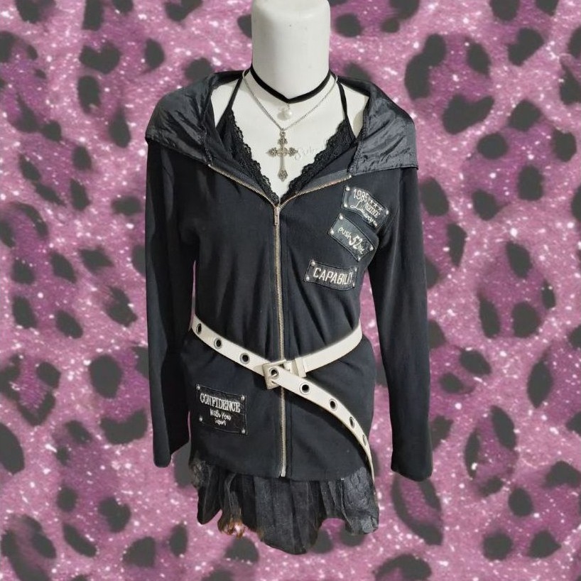 jaket grunge / punk / y2k / grunge / goth / gothic / gyaru