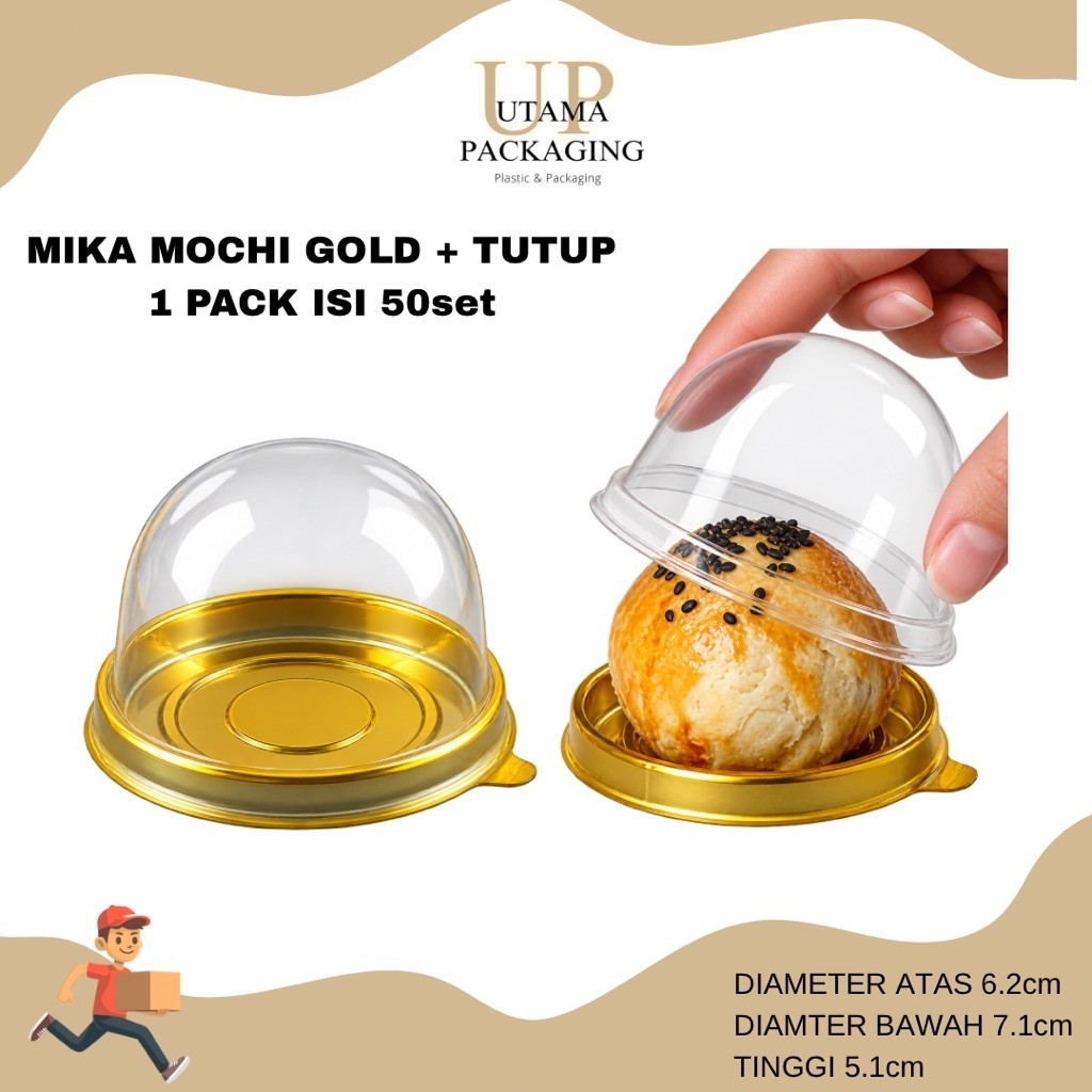 50Pcs Tray Tutup Mika Mooncake Tray Bulat Mooncake Tray Kue Mika Bulat