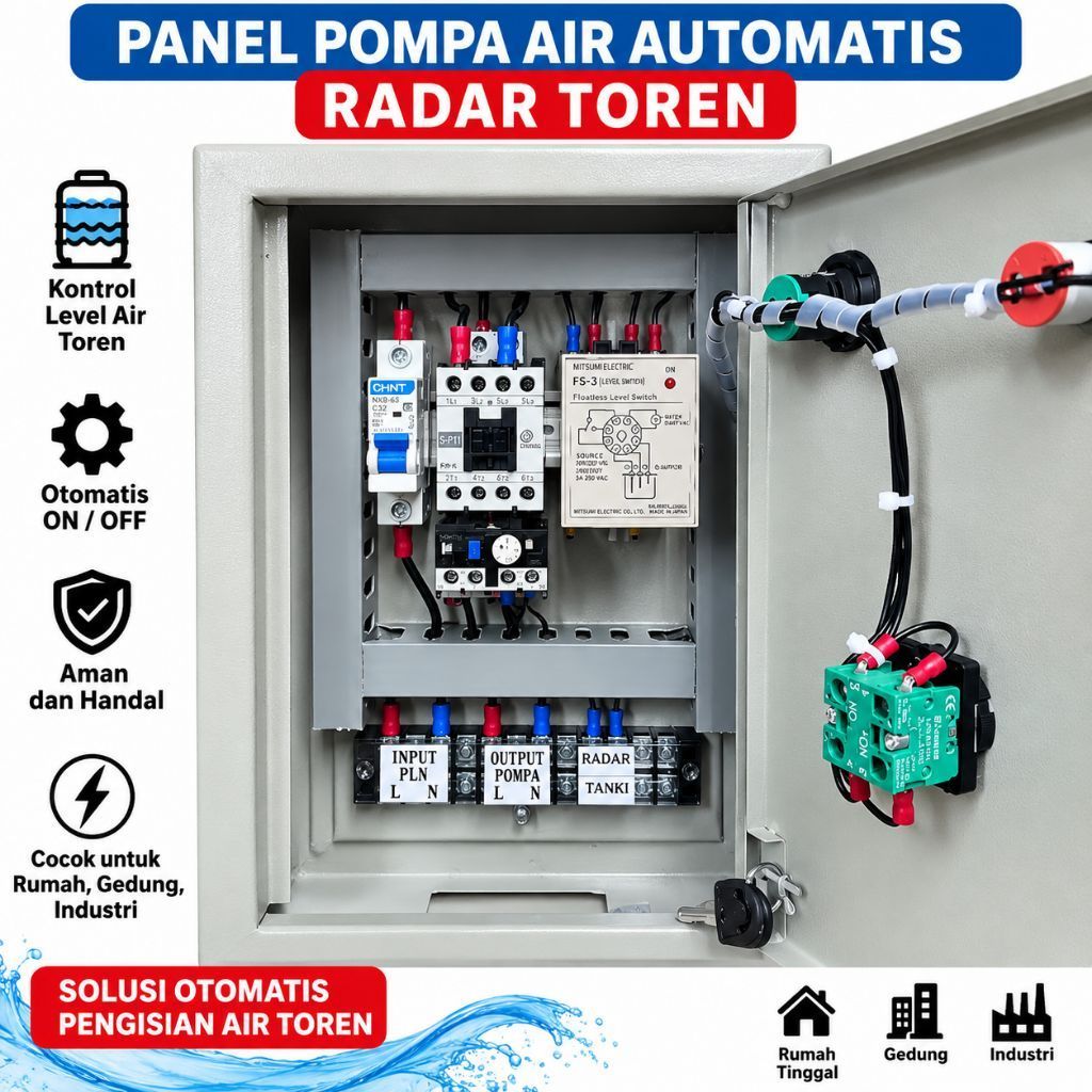 panel pompa otomatis radar 1 tanki toren/panel pompa otomatis radar wlc hanyoung