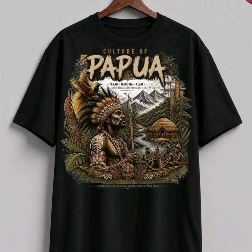 Kaos CULTURE OF PAPUA Kaos Distro Viral Ternyaman Kaos Unisex Viral
