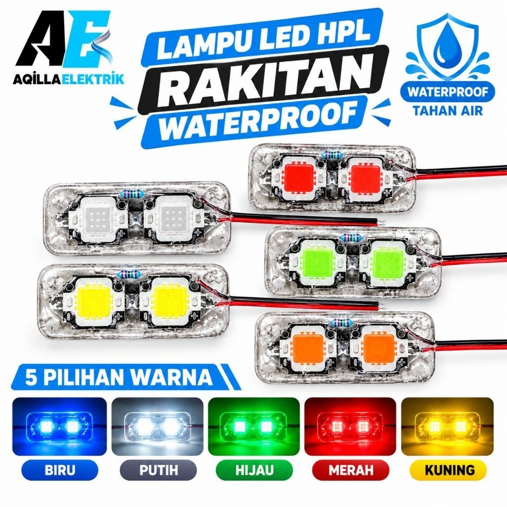 Lampu Rakitan LED HPL 5 pilihan Warna Tahan Air 12v/24v
