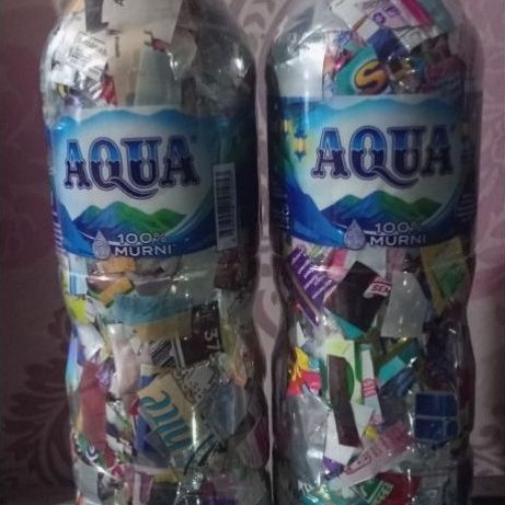 Ecobric Botol Aqua 600 ml Berat 200gram