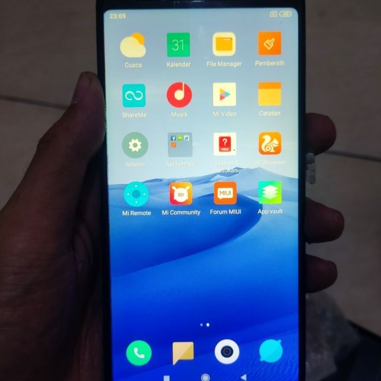 LCD ORI REDMI NOTE 5 PRO COPOTAN SET FRAME, MULUS.