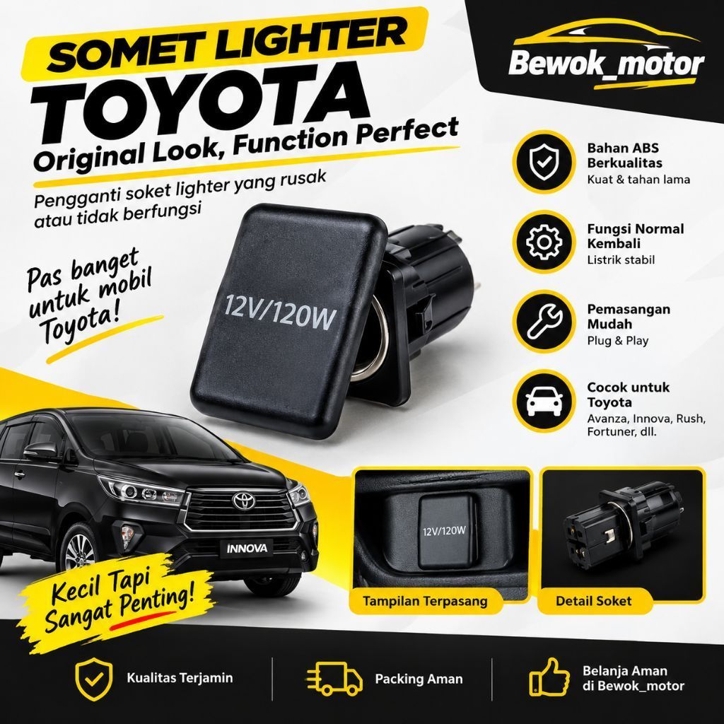 Power Outlet/Socket Lighter Mobil Toyota original