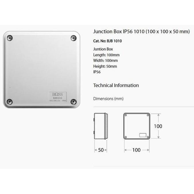 JUNCTION BOX BOSS 100X100X50 - BJB1010