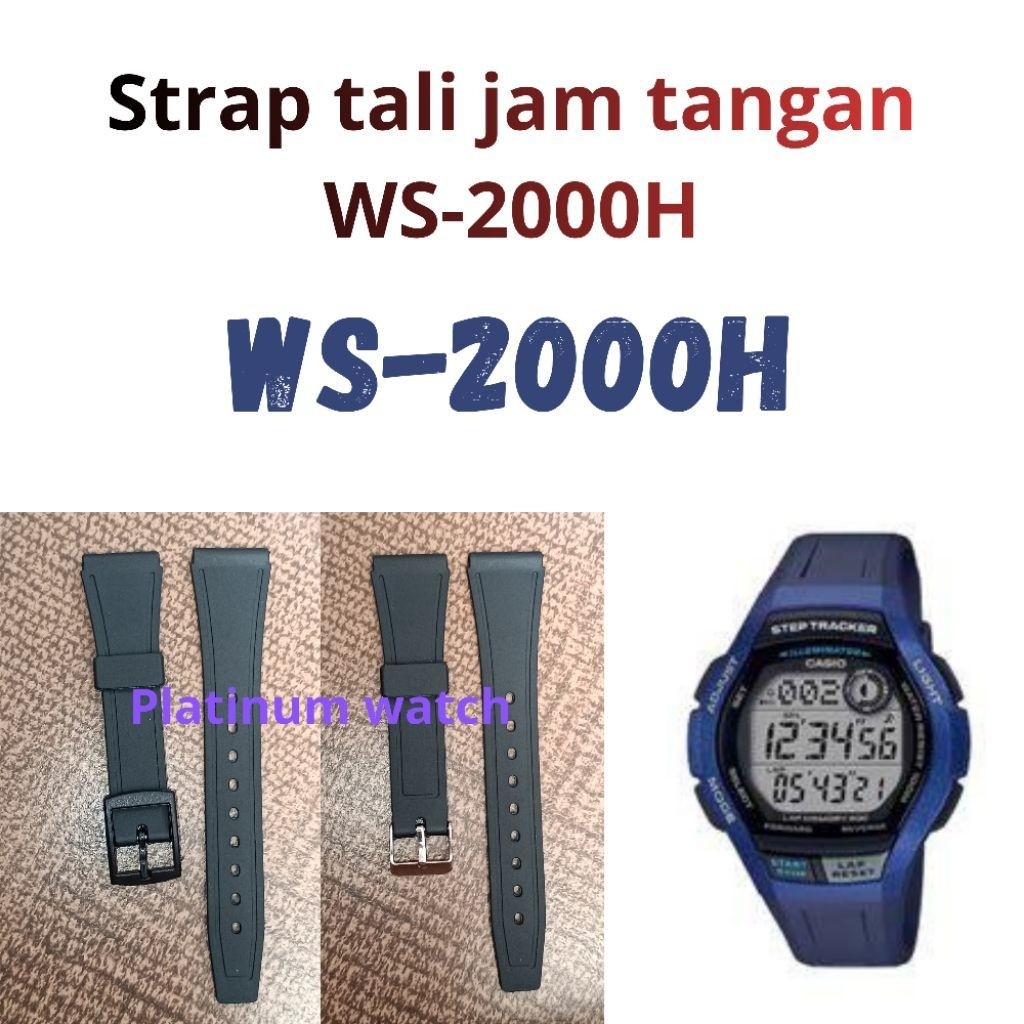 STRAP TALI JAM TANGAN TYPE WS-2000H WS 2000H WS 2000 WS2000 WS2000H
