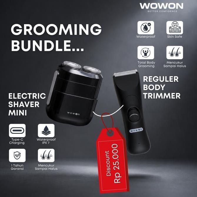 Bundling Wowon Body Trimmer Wowon Shaver Mini Alat Cukur Badan Alat Cukur Wajah